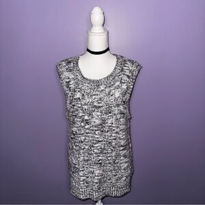 Poof! Black and White Sweater Vest